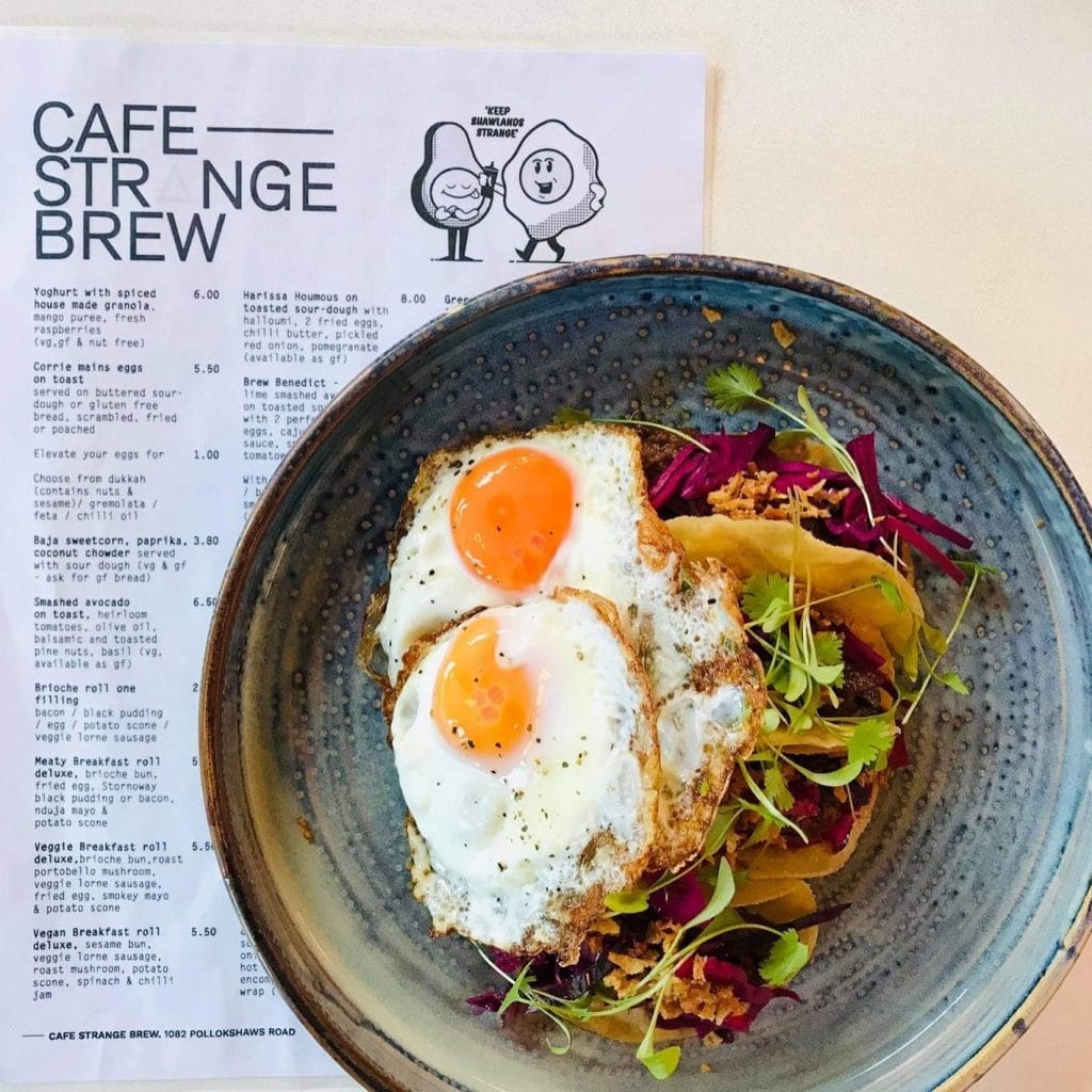 Cafe Strange Brew is one of the best places for brunch in Glasgow.