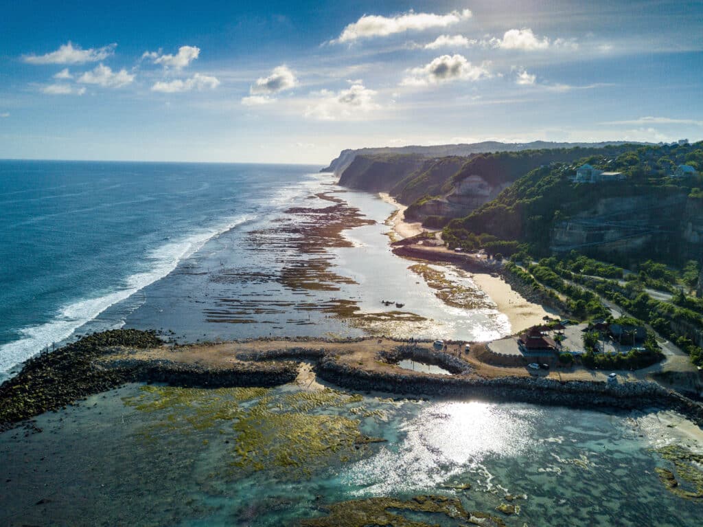 Melasti Beach is one of the best hidden gems in Bali.