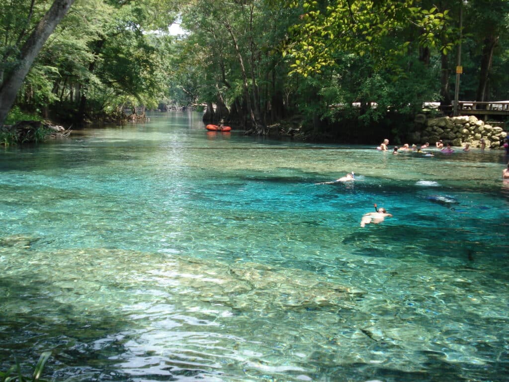 Ginnie Springs is one of the best hot springs in Florida.