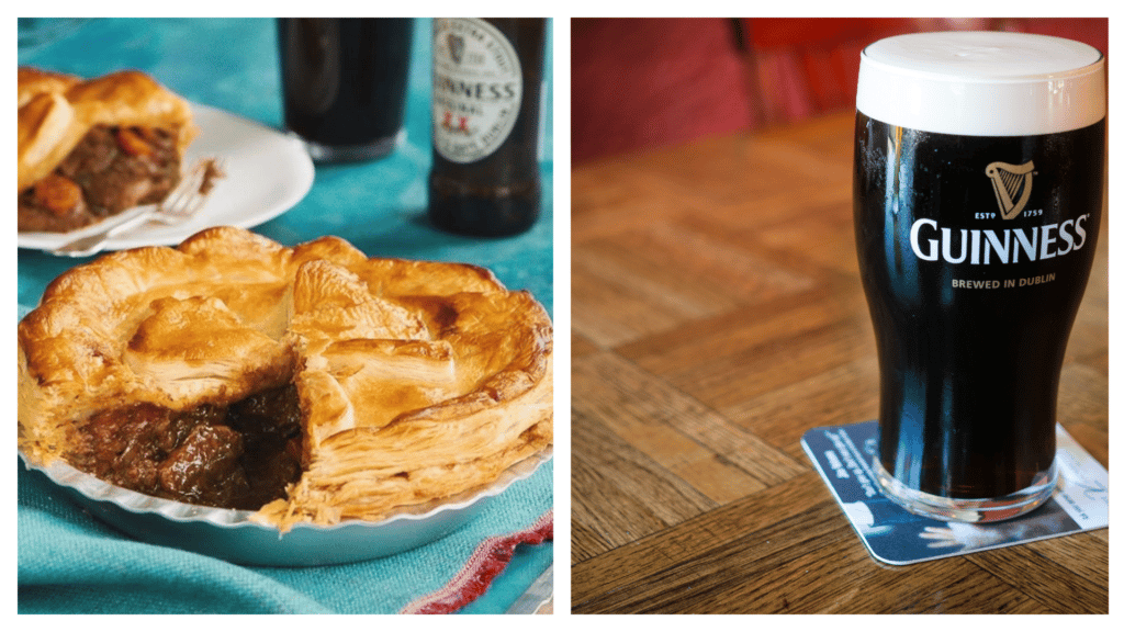 The Irish like to leave out mince pies and Guinness. 