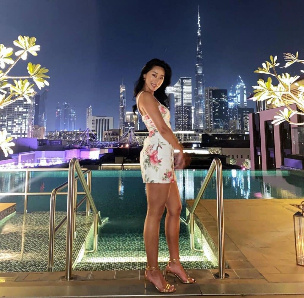 This bar has one of the best rooftop pools in Dubai.