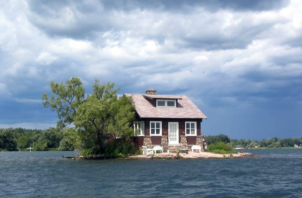 Just Room Enough Island is one of the houses in the most unusual places.