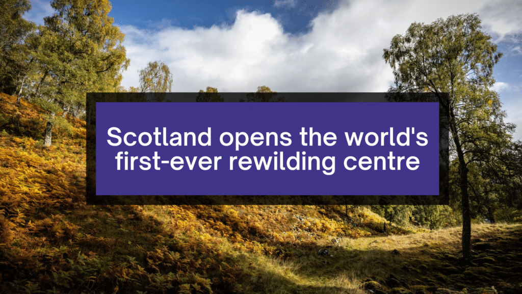 Scotland opens the world's first-ever rewilding centre.