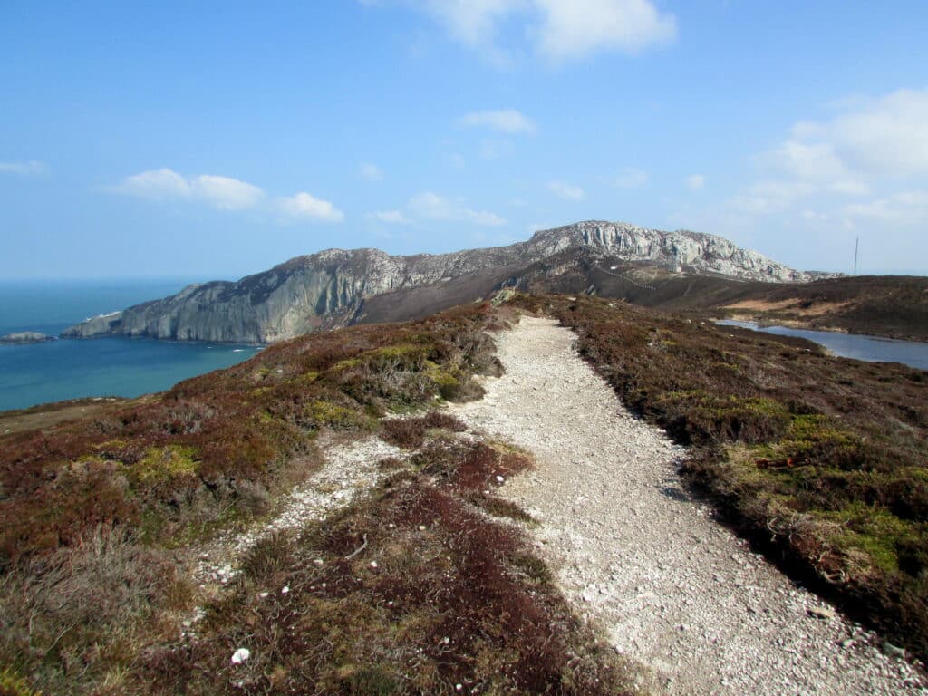 Holyhead Mountain is the highest point of the island.