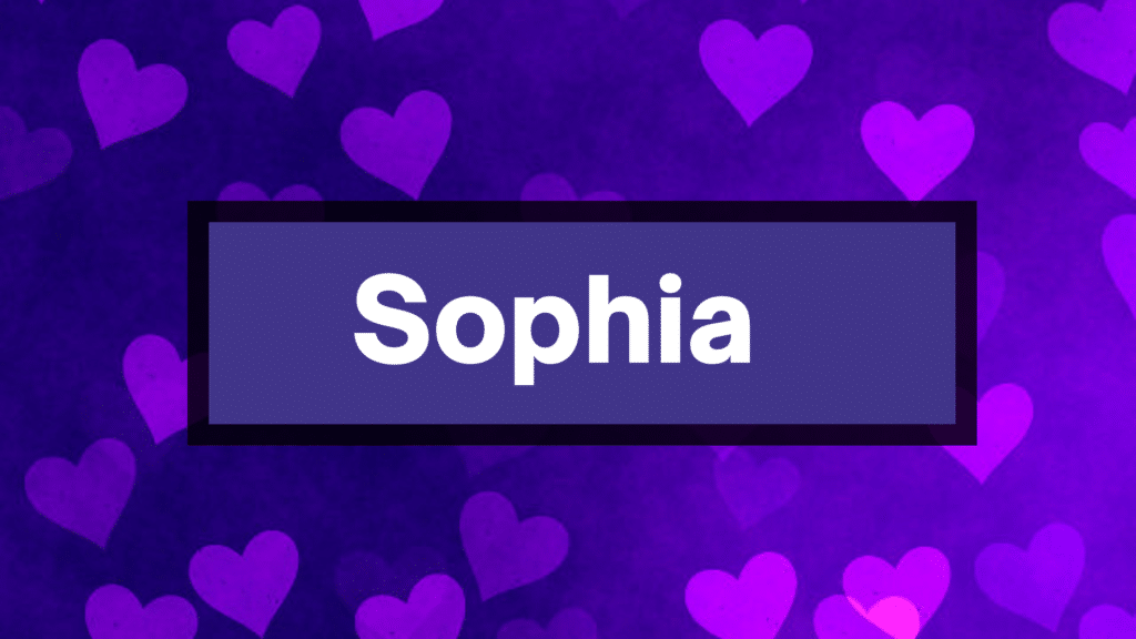 Sophia and its meaning. 