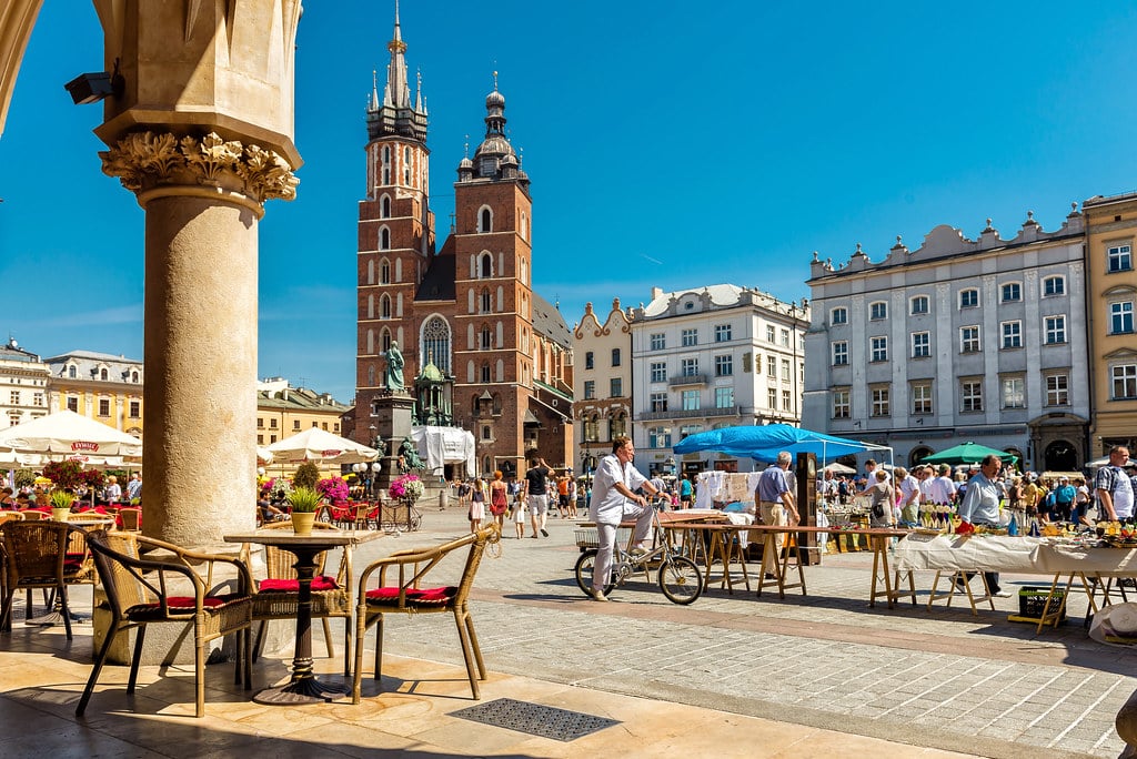 Picture of the main market square, Krakow, Poland