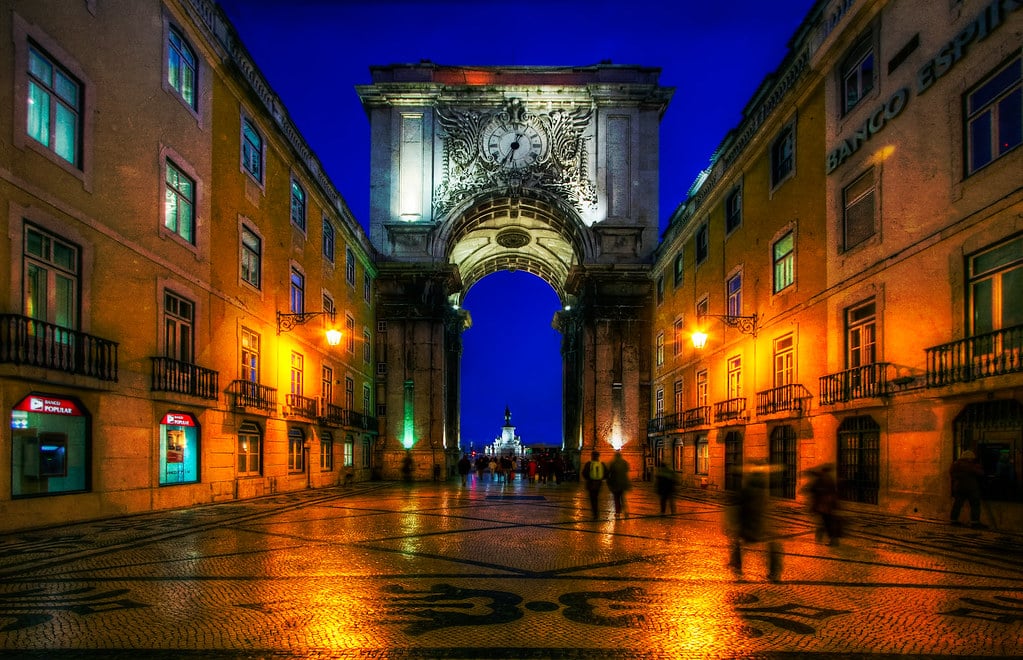 Beautiful view of Lisbon Street, Portugal.