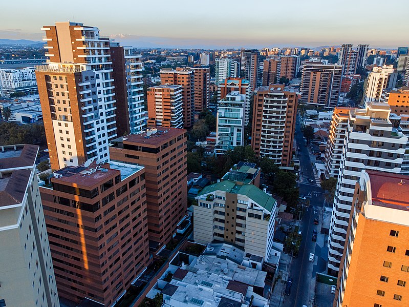 Aerial view of Guatemala City.