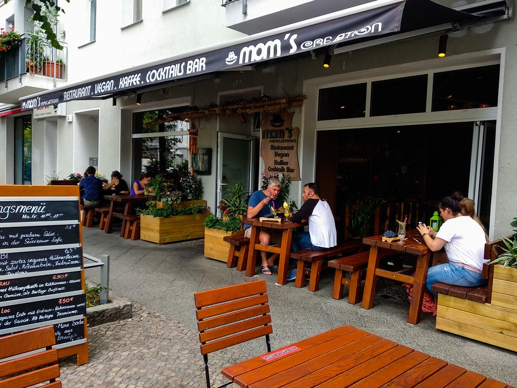 Picture of a vegan restaurant in Berlin, Germany.