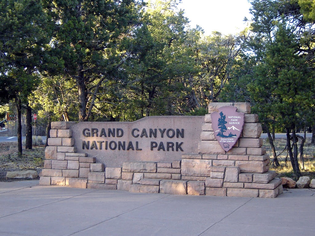 Entrance view of the Grand Canyon National park.