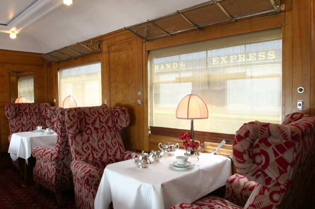 Picture of luxury diner inside Orient Express.